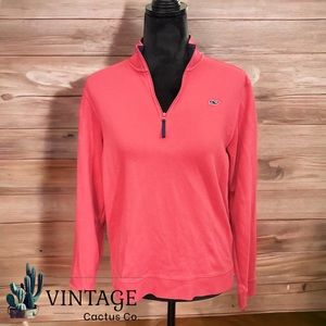 Vineyard Vines 1/4 Zip Sweater Embroidered Whale Logo Pullover!